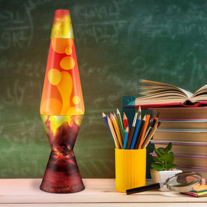20490400US-LavaLamp-14-5-Erupting-Crater-Lifestyle2-web Lava Lamp Erupting Crater on a classroom desk